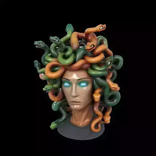 1984  Medusa Gorgon Head 3D Model  magic
