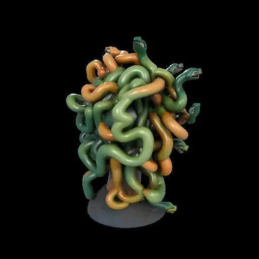 1984  Medusa Gorgon Head 3D Model  magic 3D print model_4