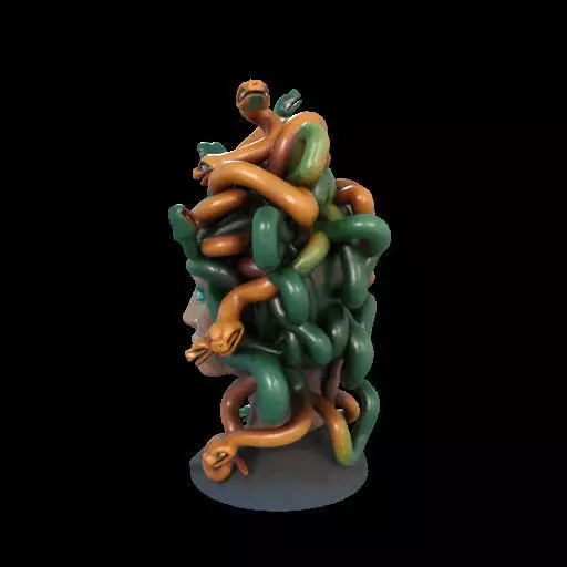 1984  Medusa Gorgon Head 3D Model  magic 3D print model_16