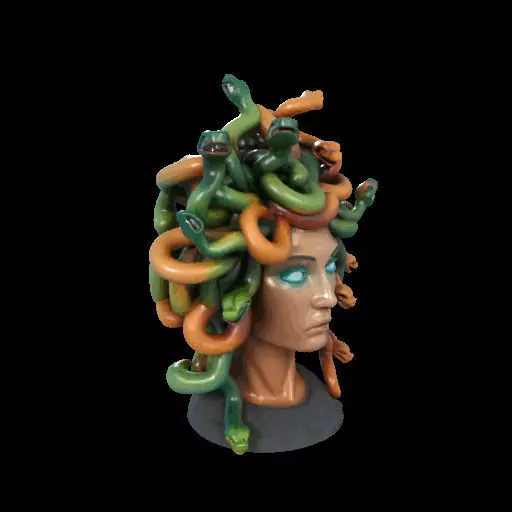 1984  Medusa Gorgon Head 3D Model  magic 3D print model_25