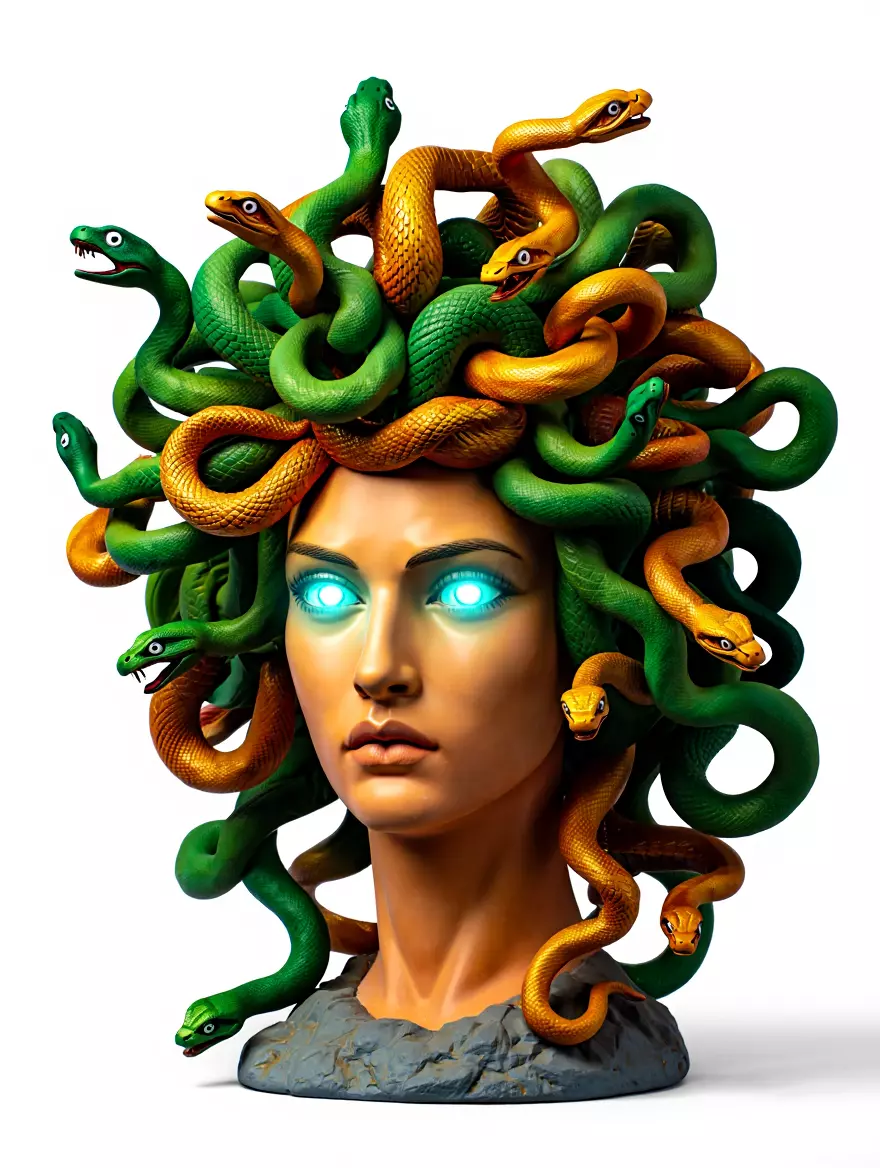 1984  Medusa Gorgon Head 3D Model  magic 3D print model_30