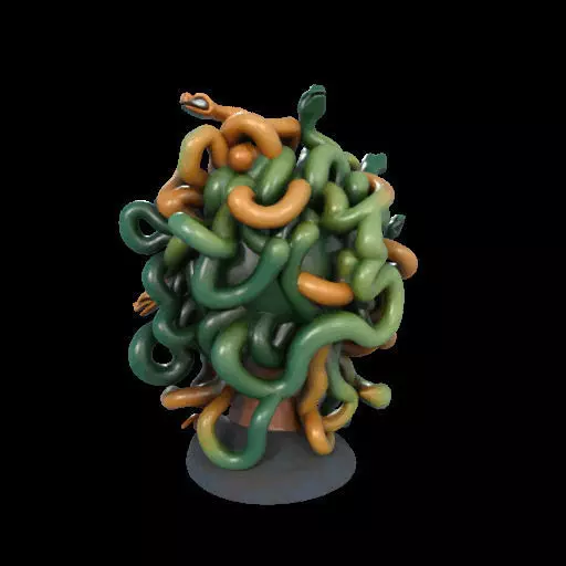 1984  Medusa Gorgon Head 3D Model  magic 3D print model_9