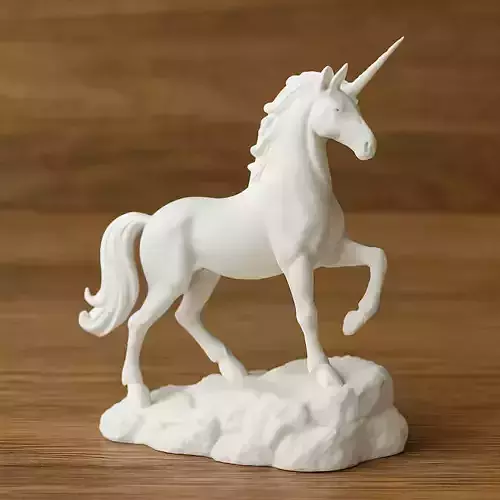 Unicorn On Rock  Fantasy Collectible Figurine