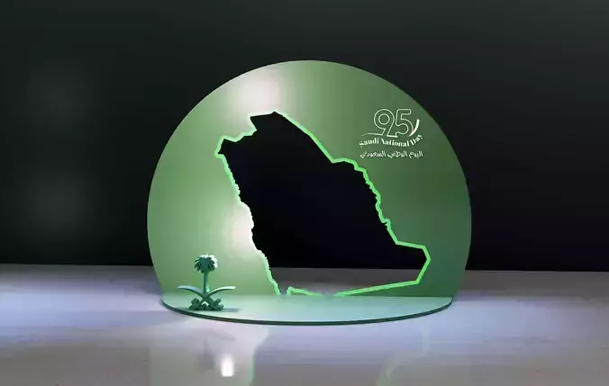 Saudi National Day Photobooth Low-poly 3D model