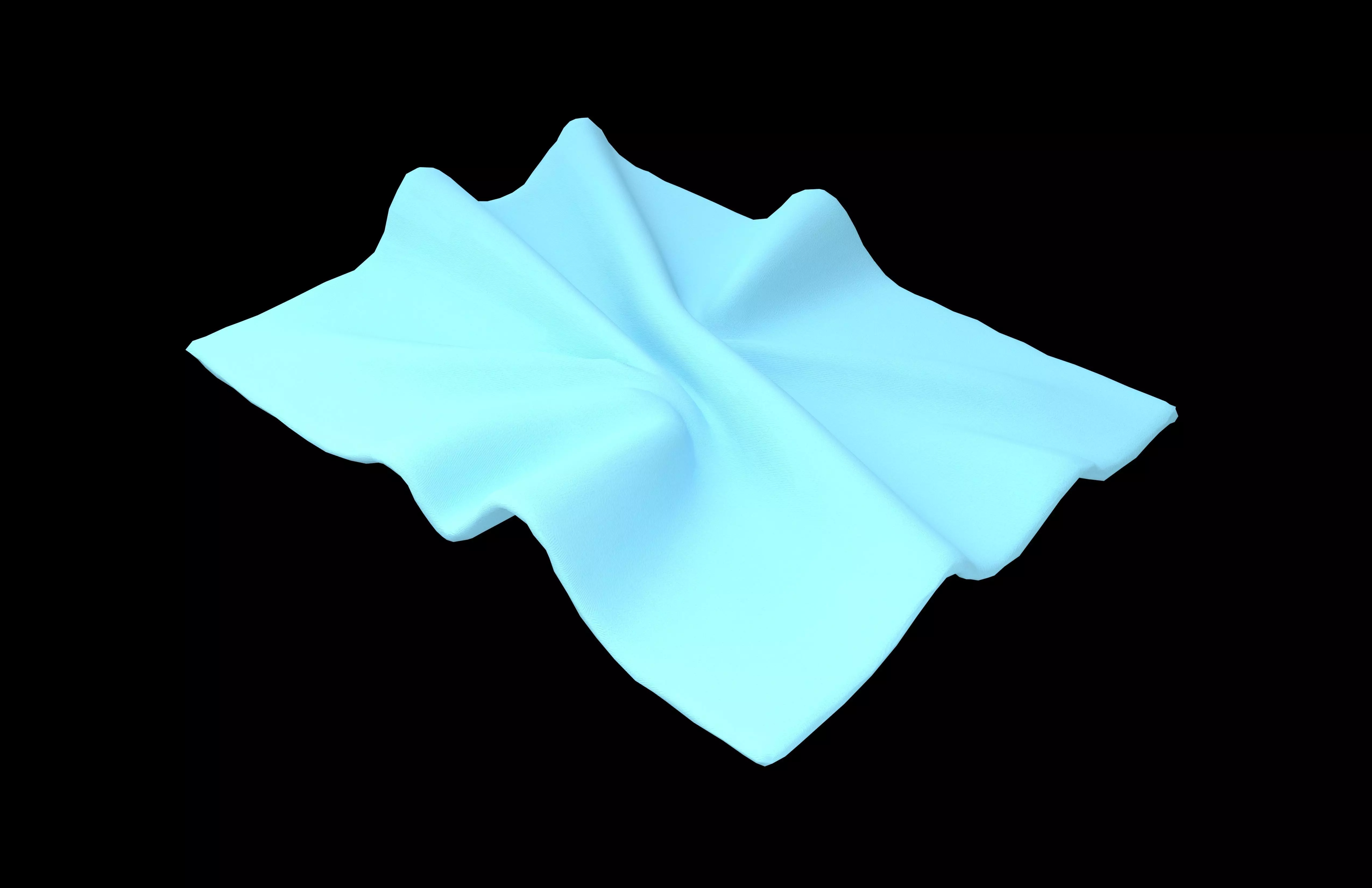 Folded Fabric v1 002 Low-poly 3D model_2