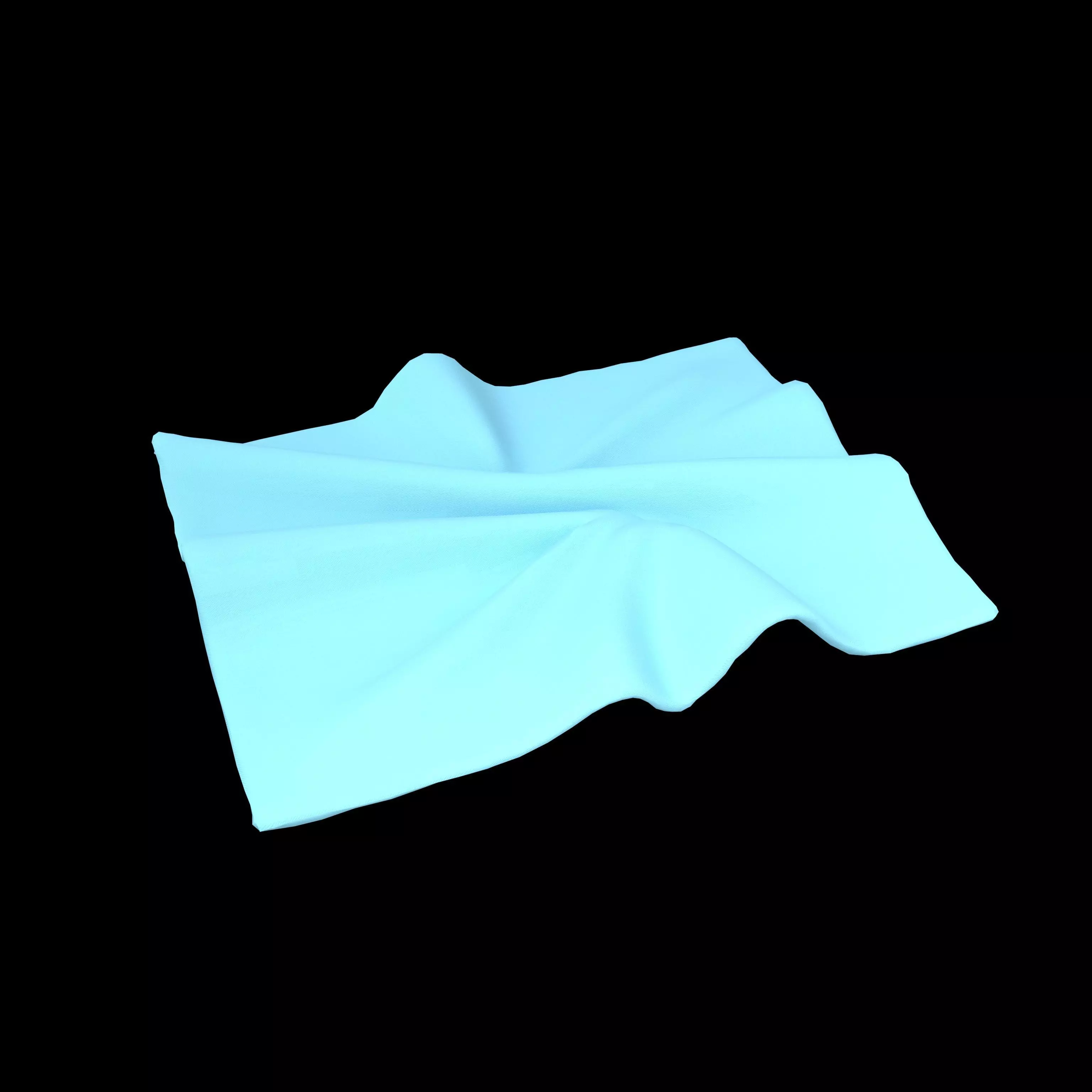 Folded Fabric v1 002 Low-poly 3D model_0
