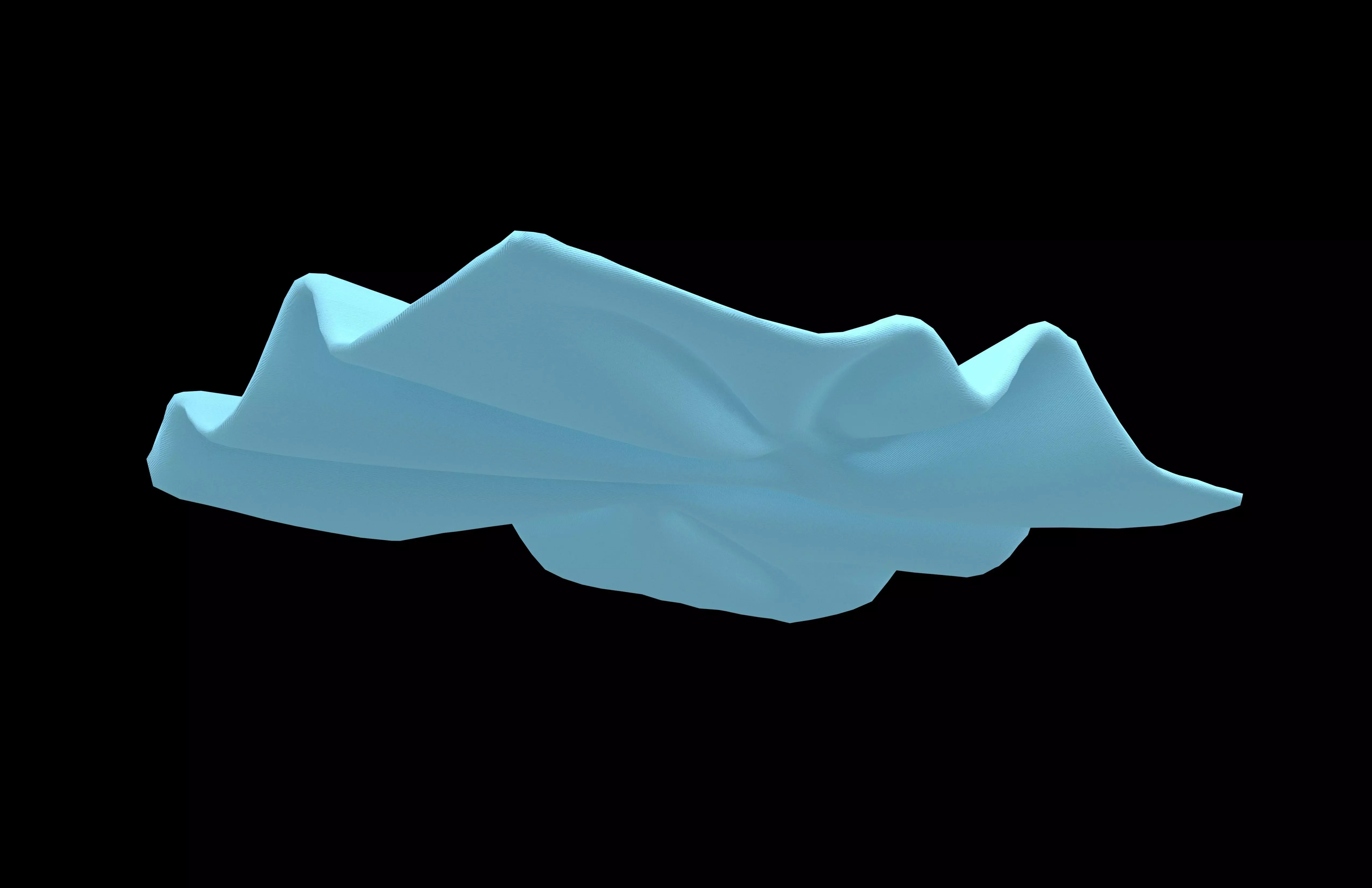 Folded Fabric v1 002 Low-poly 3D model_3