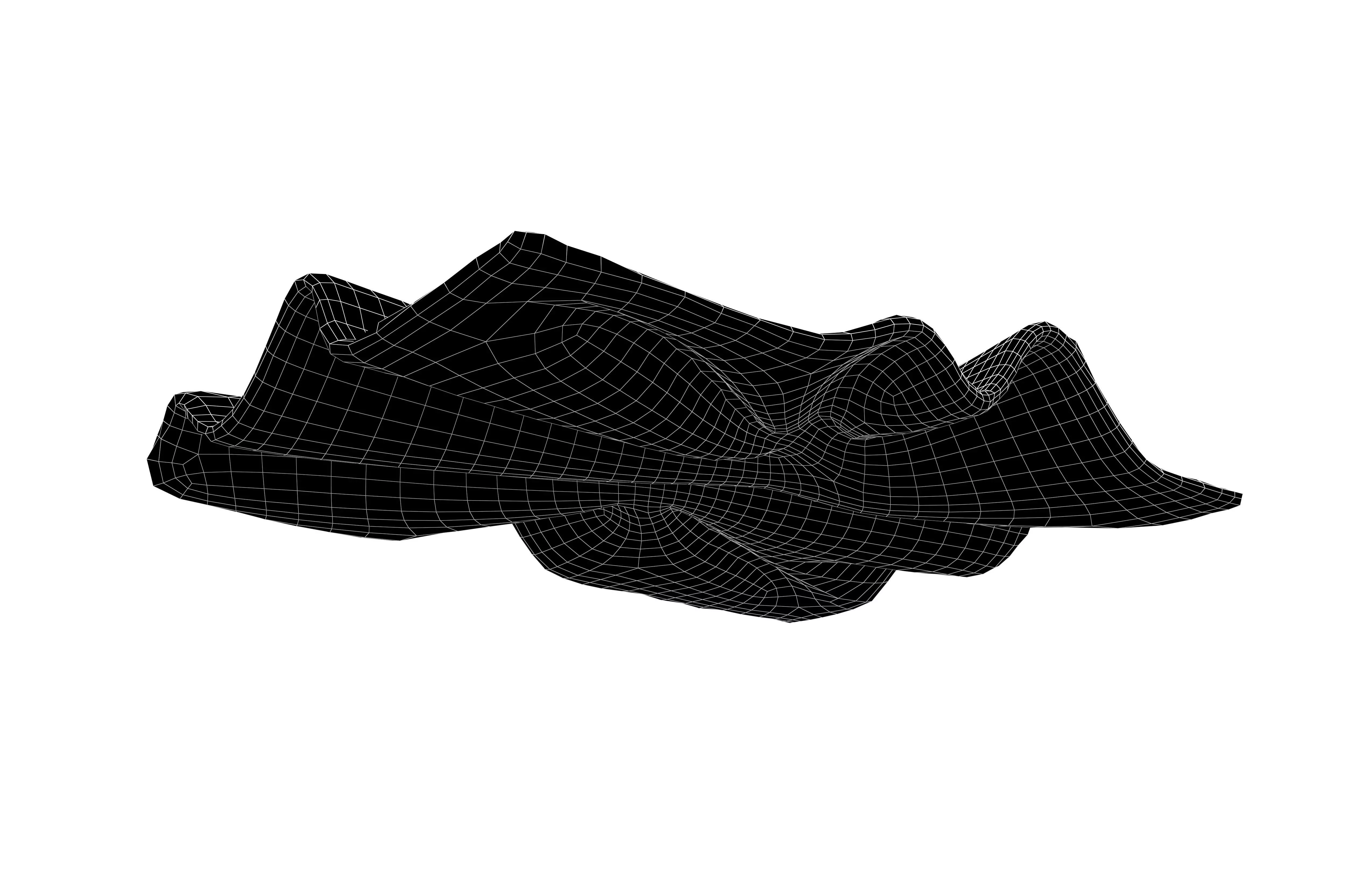 Folded Fabric v1 002 Low-poly 3D model_7