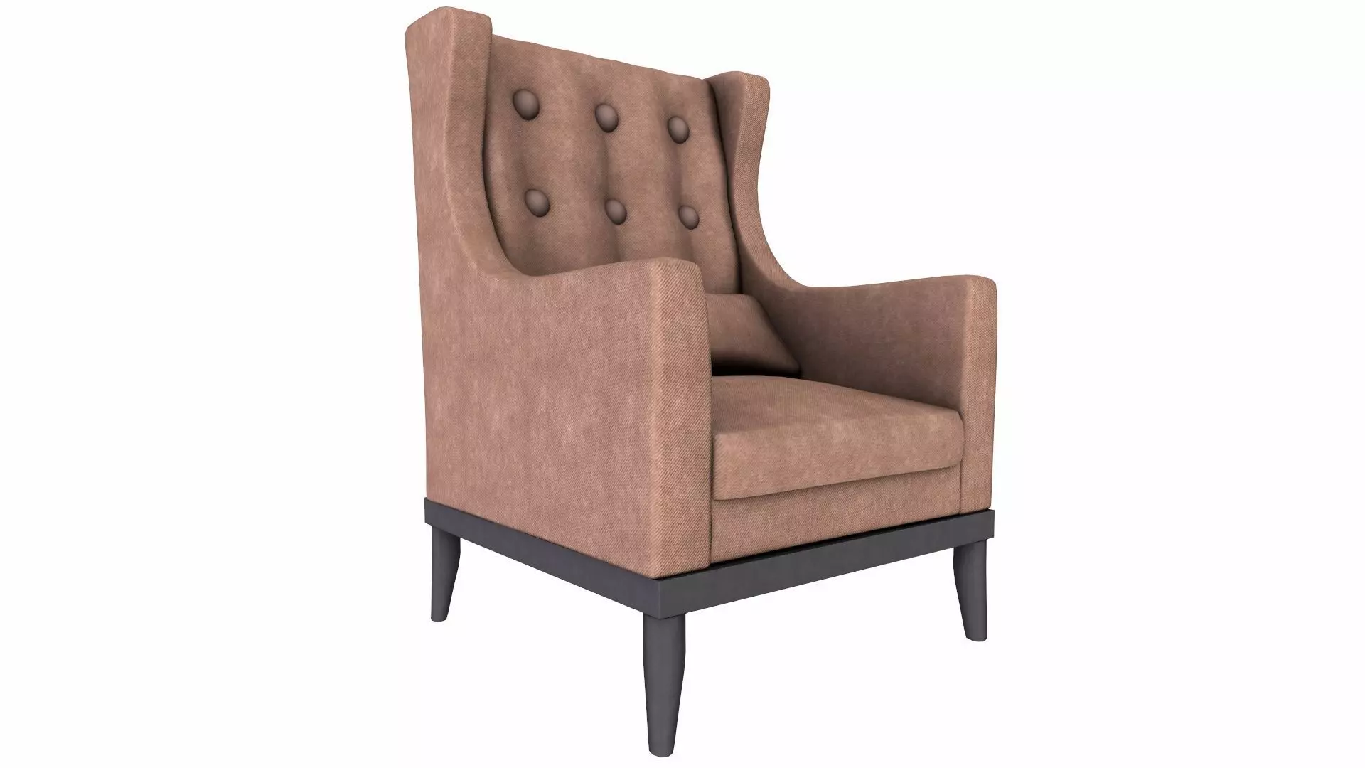 Sofa Single Seater Low-poly 3D model_2