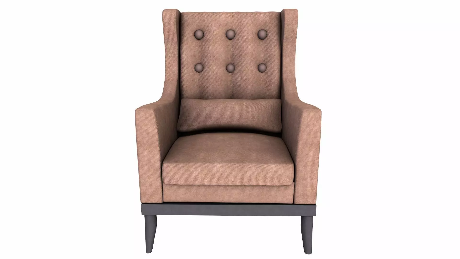 Sofa Single Seater Low-poly 3D model_0