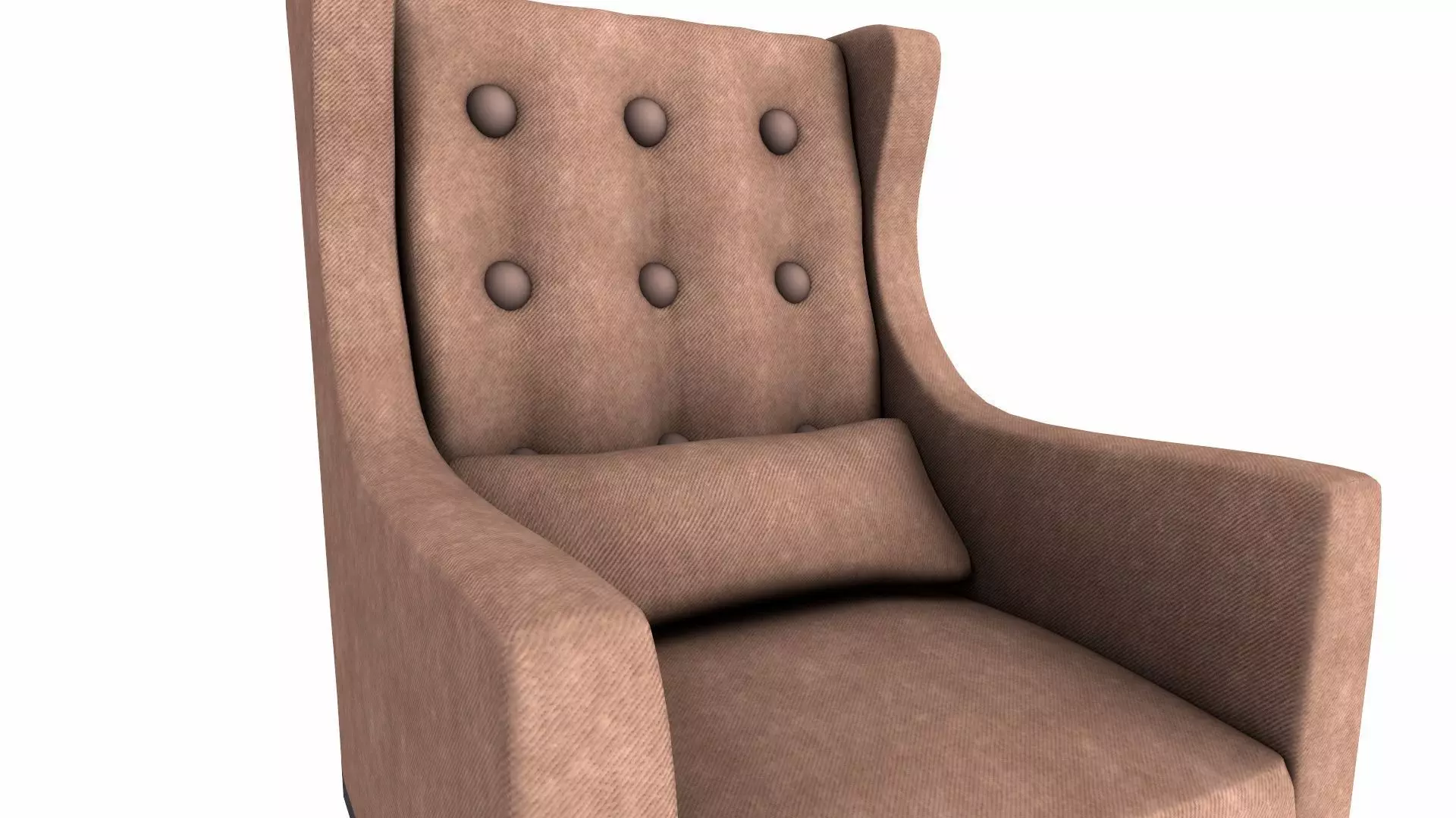 Sofa Single Seater Low-poly 3D model_6