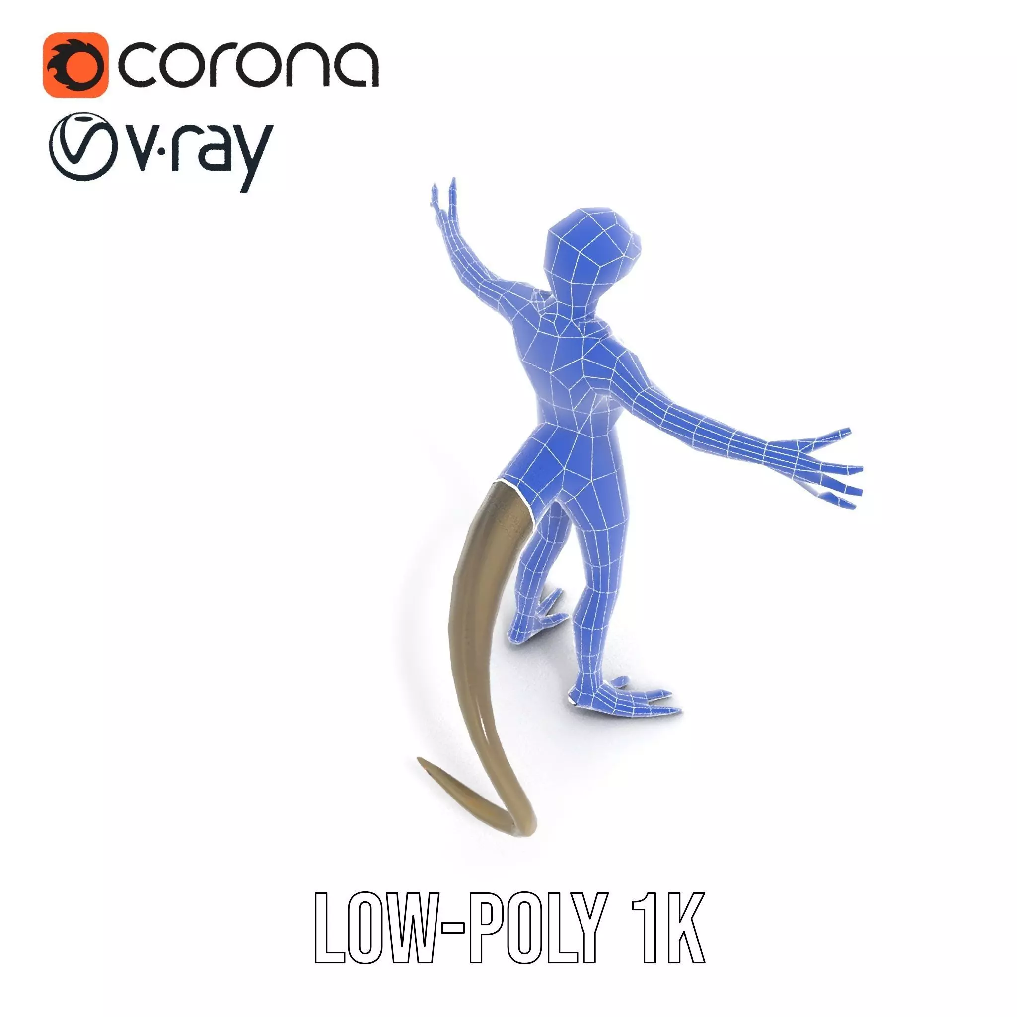 Scaly Alien Creature model pack Low-poly 3D model_19