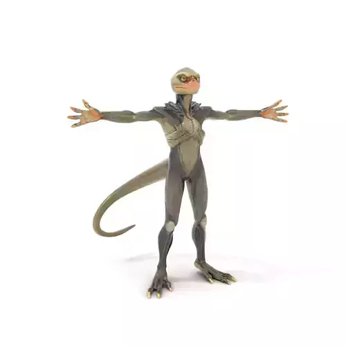 Scaly Alien Creature model pack Low-poly 3D model