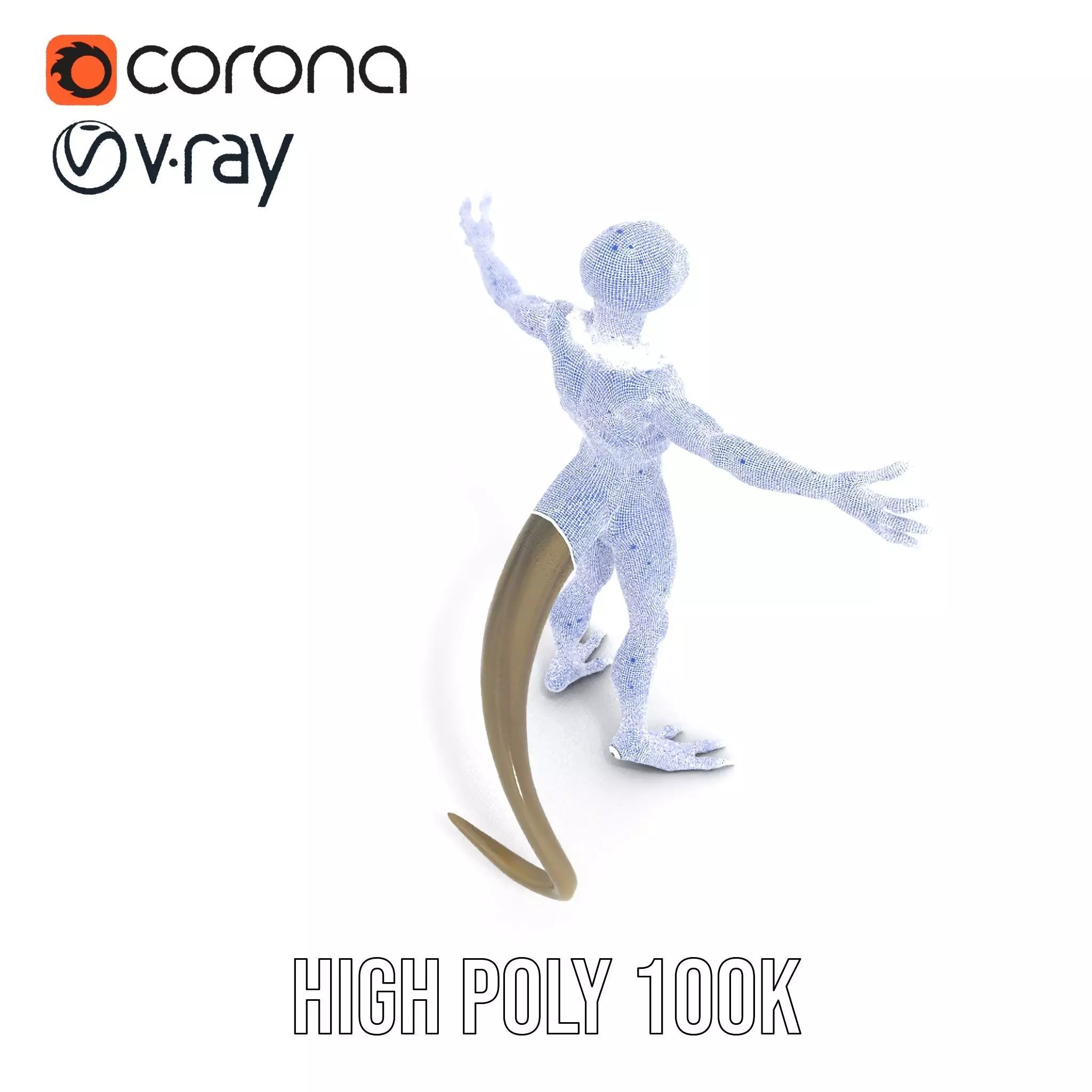 Scaly Alien Creature model pack Low-poly 3D model_23