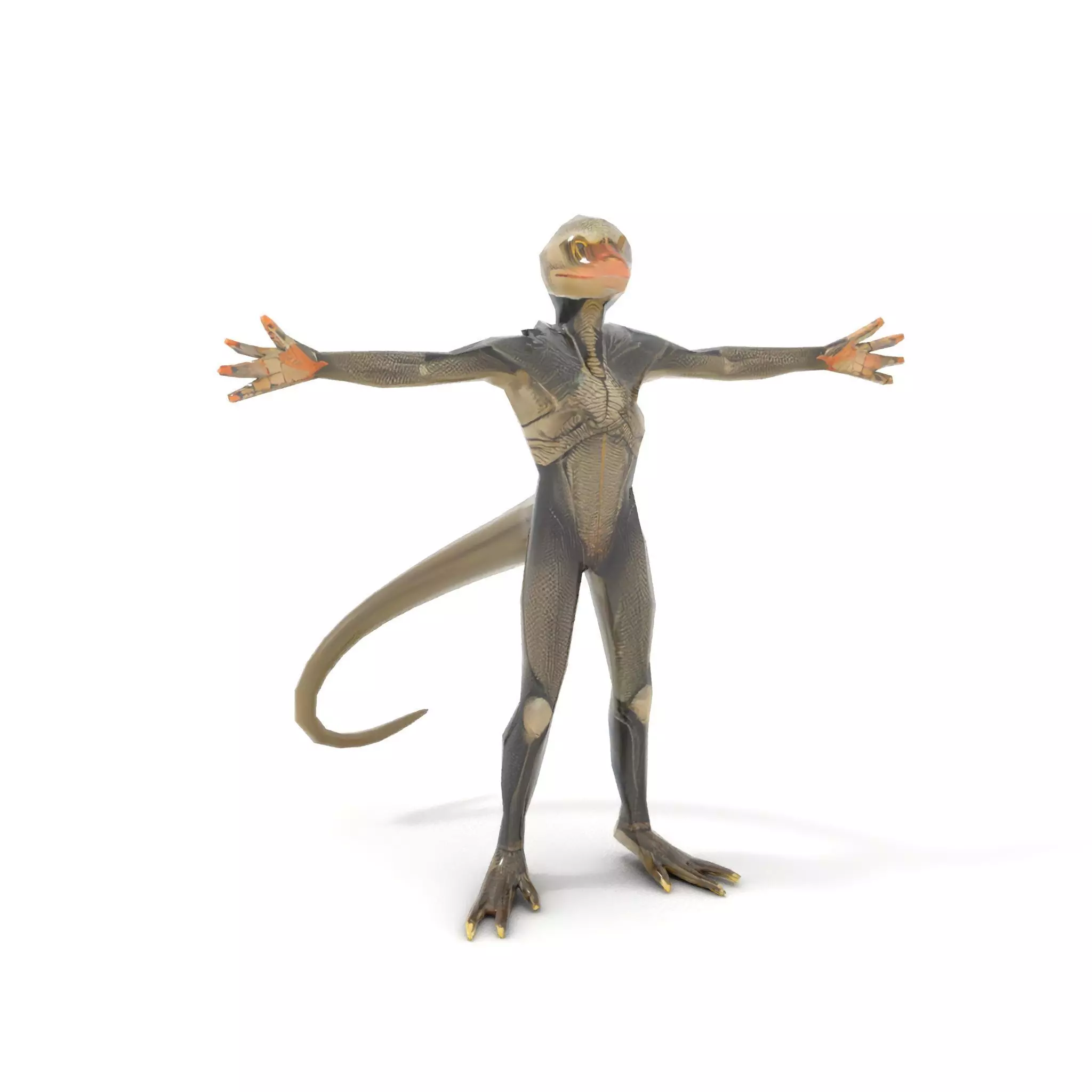 Scaly Alien Creature model pack Low-poly 3D model_8