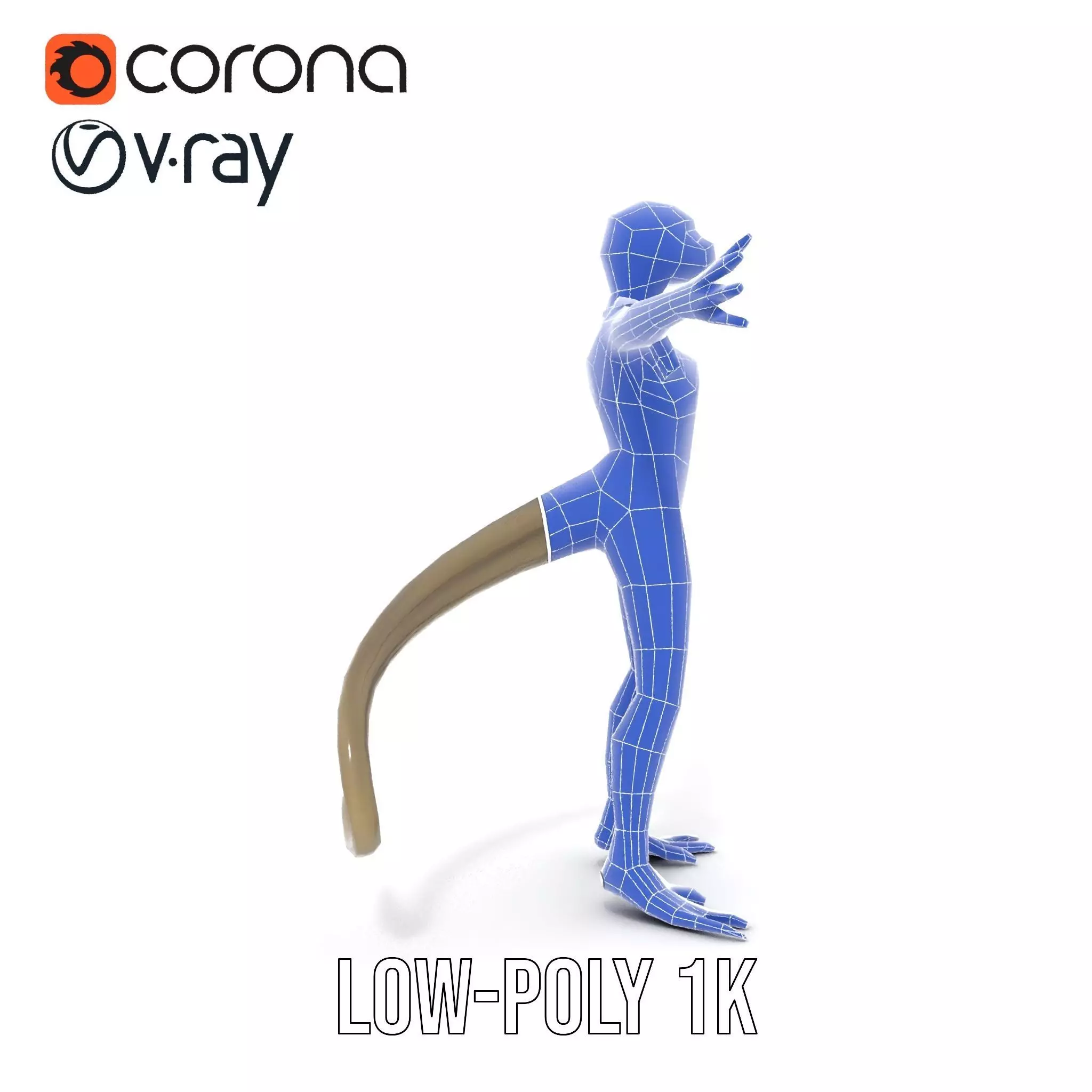 Scaly Alien Creature model pack Low-poly 3D model_14