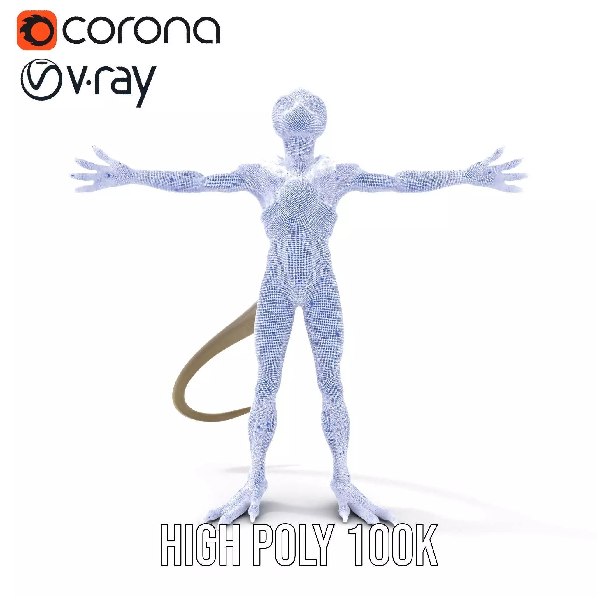 Scaly Alien Creature model pack Low-poly 3D model_35