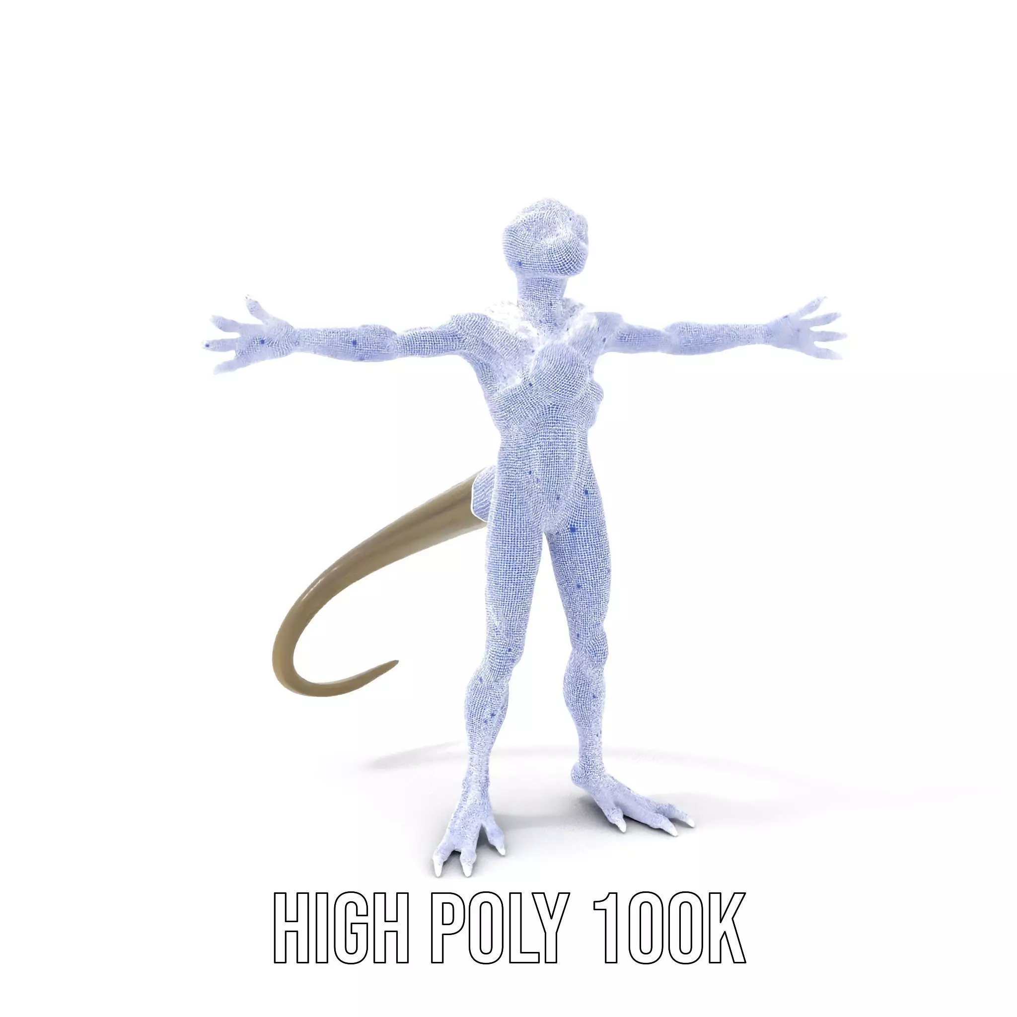 Scaly Alien Creature model pack Low-poly 3D model_5