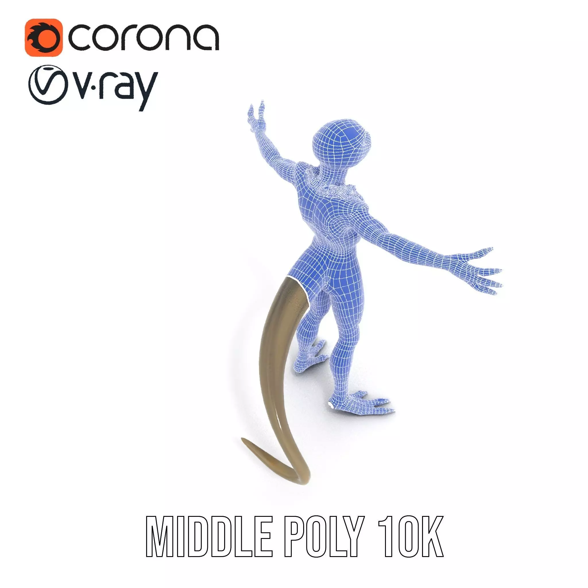 Scaly Alien Creature model pack Low-poly 3D model_27