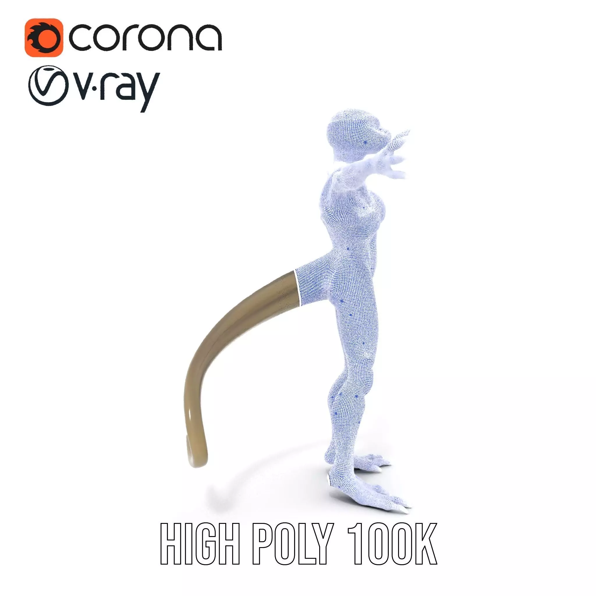 Scaly Alien Creature model pack Low-poly 3D model_34