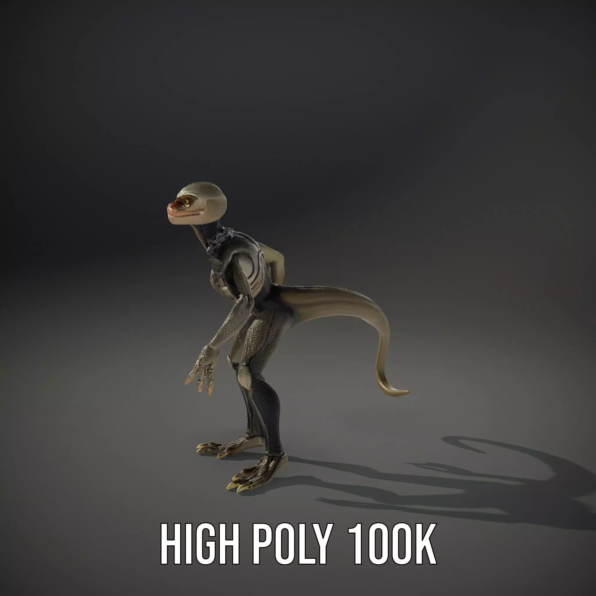 Scaly Alien Creature model pack Low-poly 3D model_32