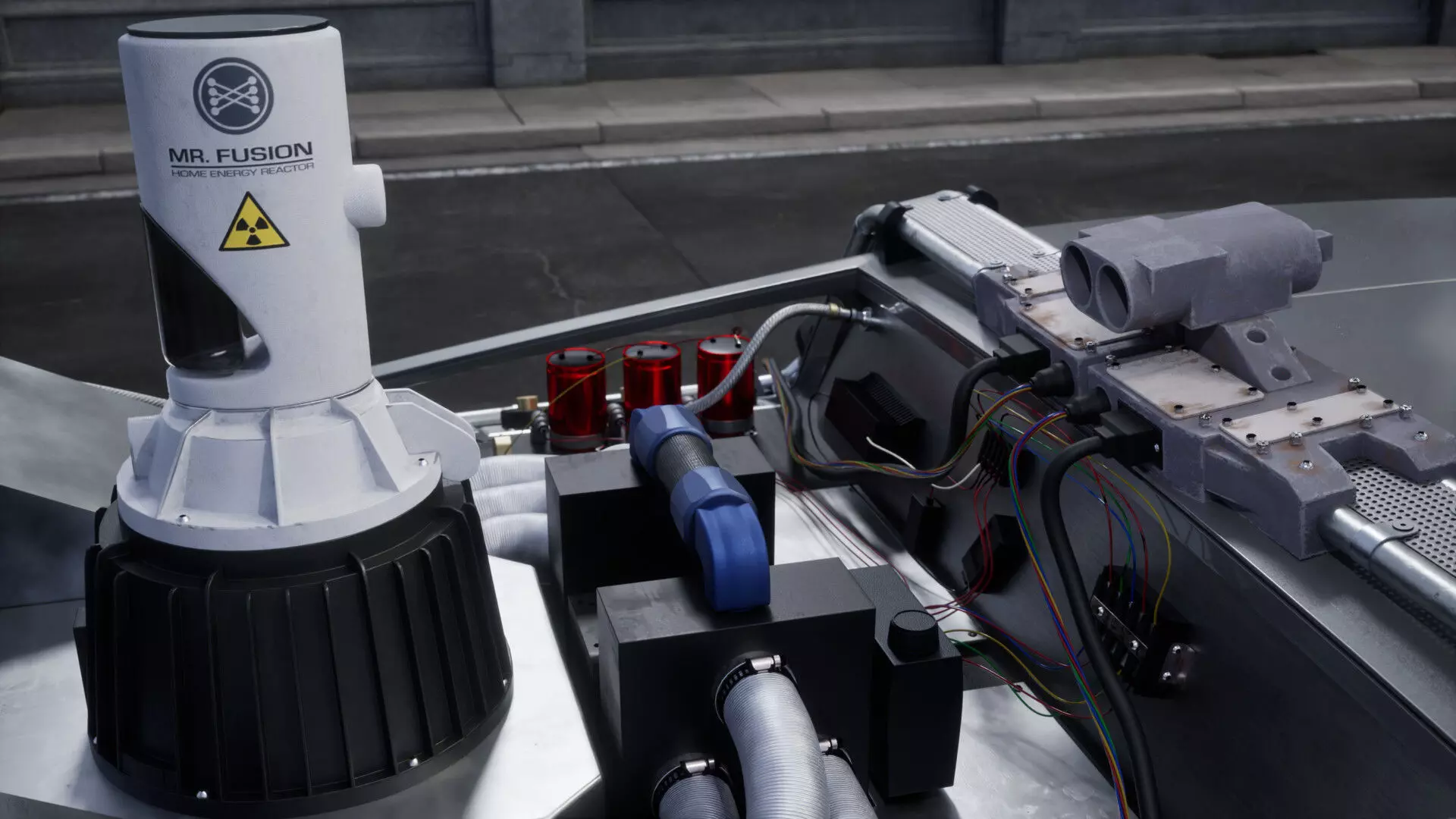 DMC DeLorean Low-poly 3D model_13