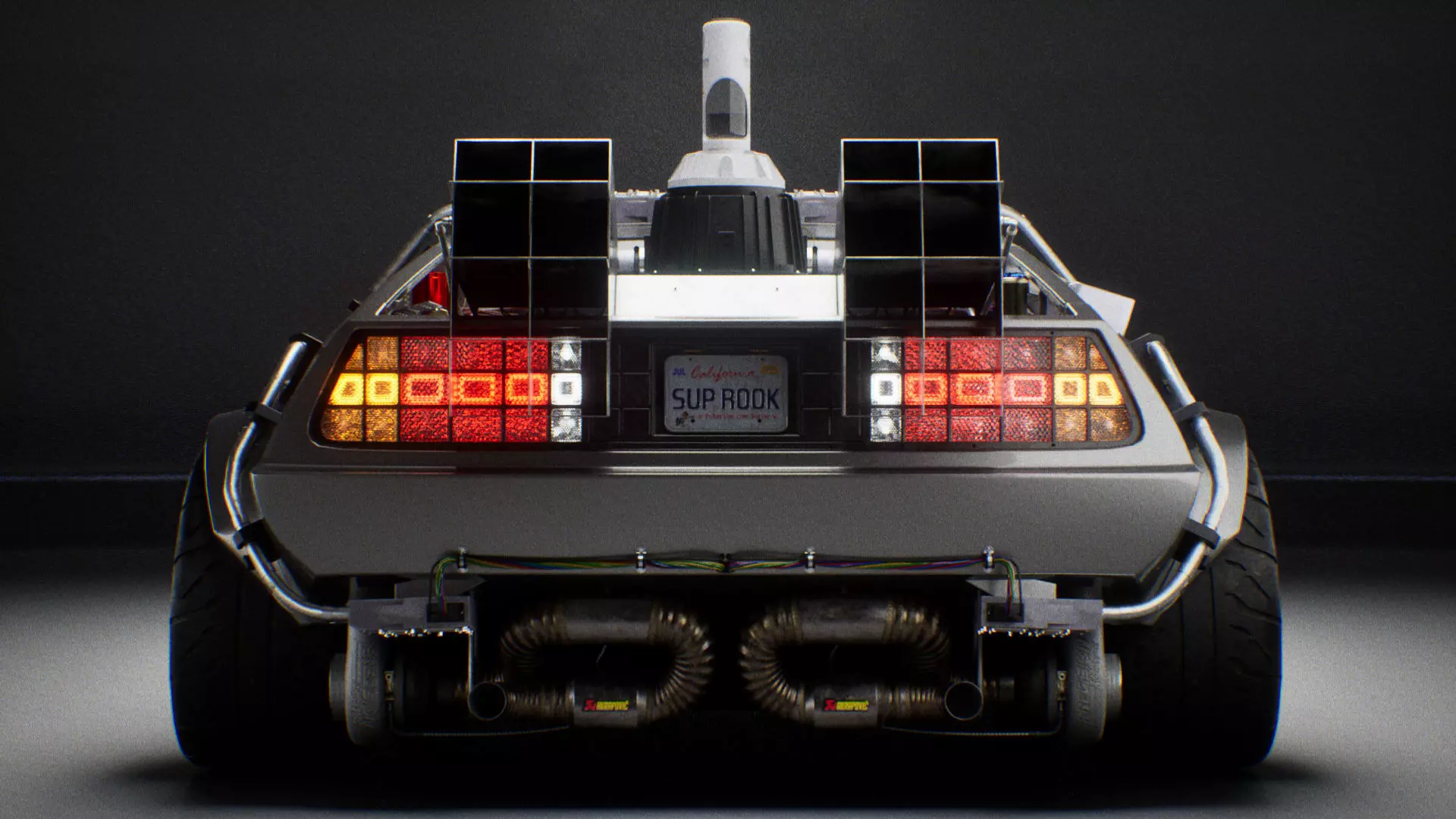 DMC DeLorean Low-poly 3D model_4