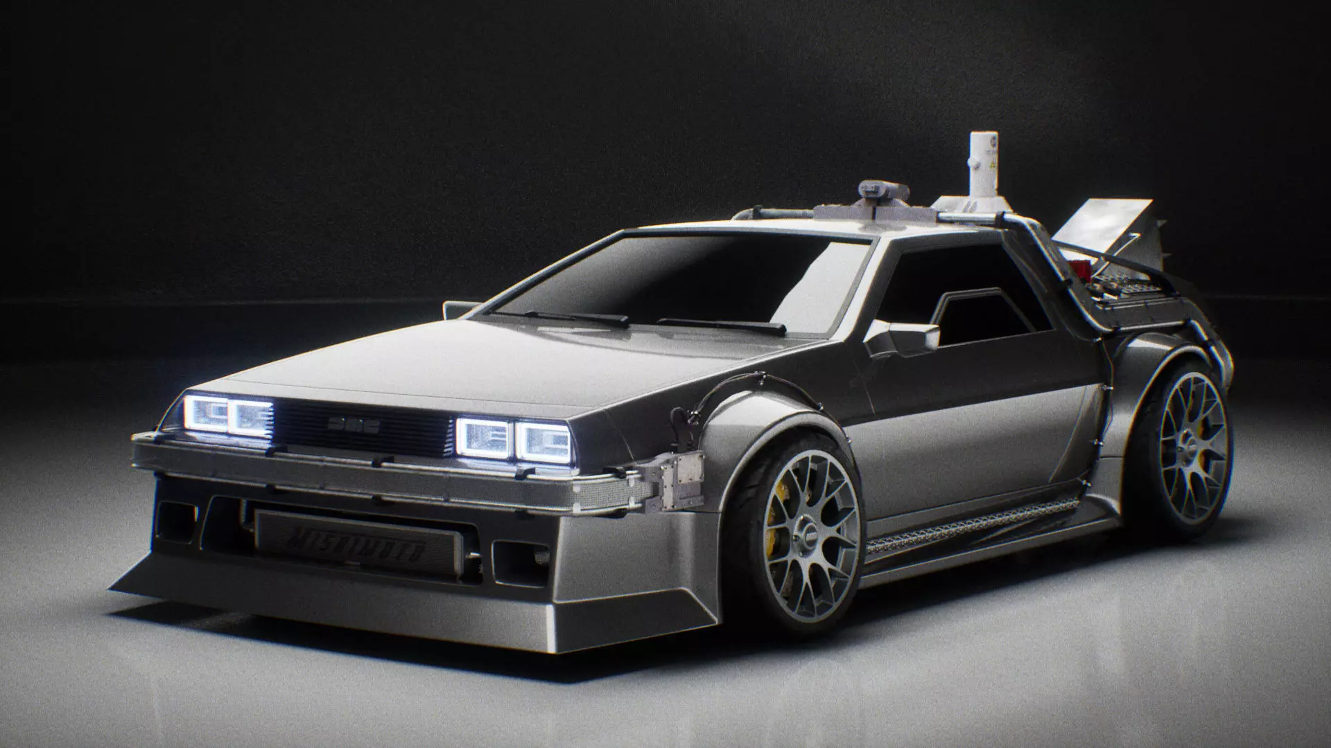 DMC DeLorean Low-poly 3D model_0
