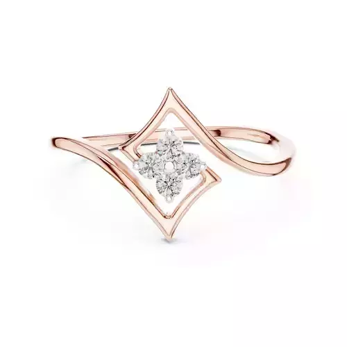 Round Cluster Diamond Engagement Wedding Ring 3DM STL Video 3D print model