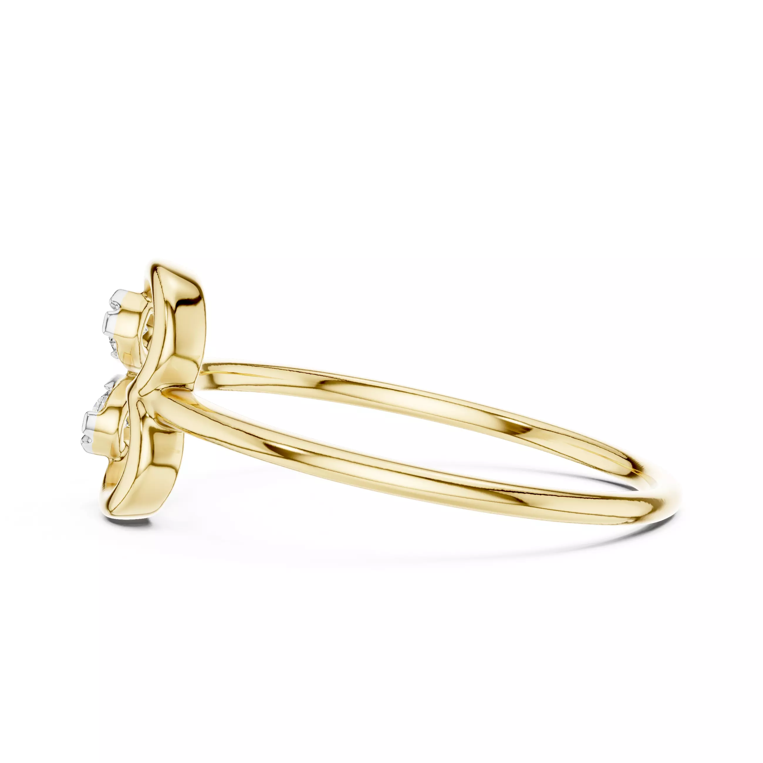 Round Diamond Heart Shape Engagement Ring 3DM STL Video 3D print model_8
