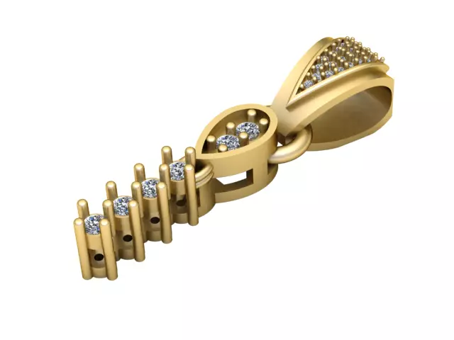 3D GOLD PENDANT  3D print model_2