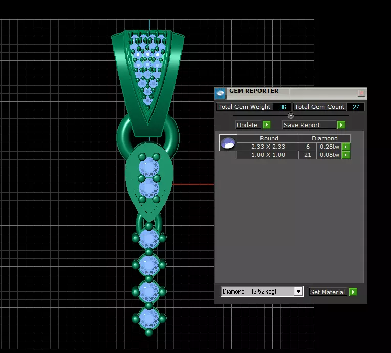 3D GOLD PENDANT  3D print model_4