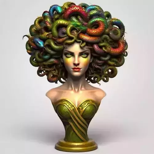 1985  Medusa Gorgon Head 3D Model  magic