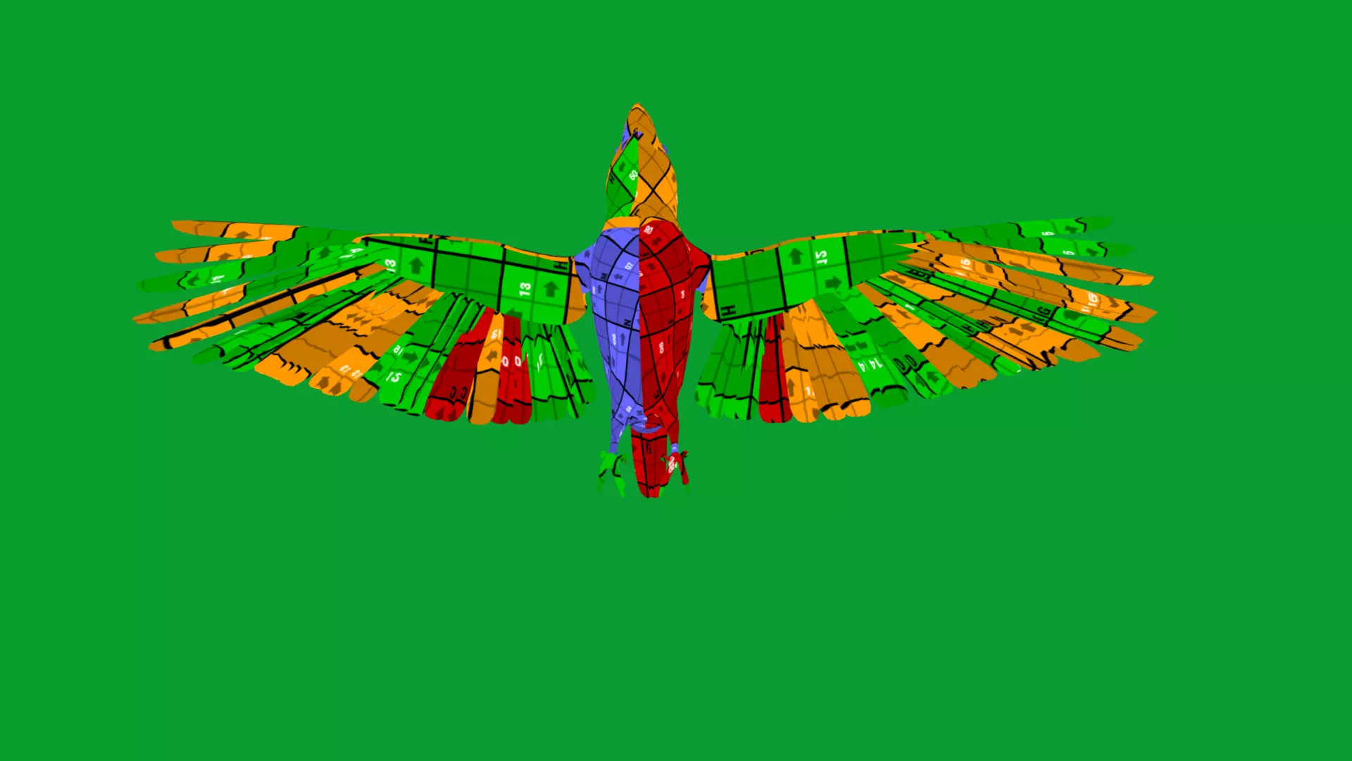 Asian Golden Weaver Bird Low-poly 3D model_51