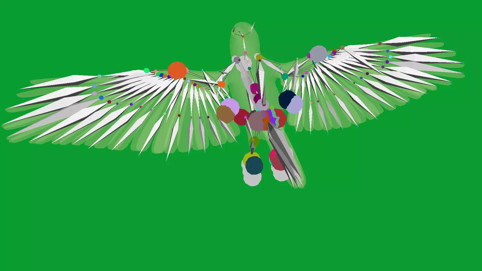 Asian Golden Weaver Bird Low-poly 3D model_46