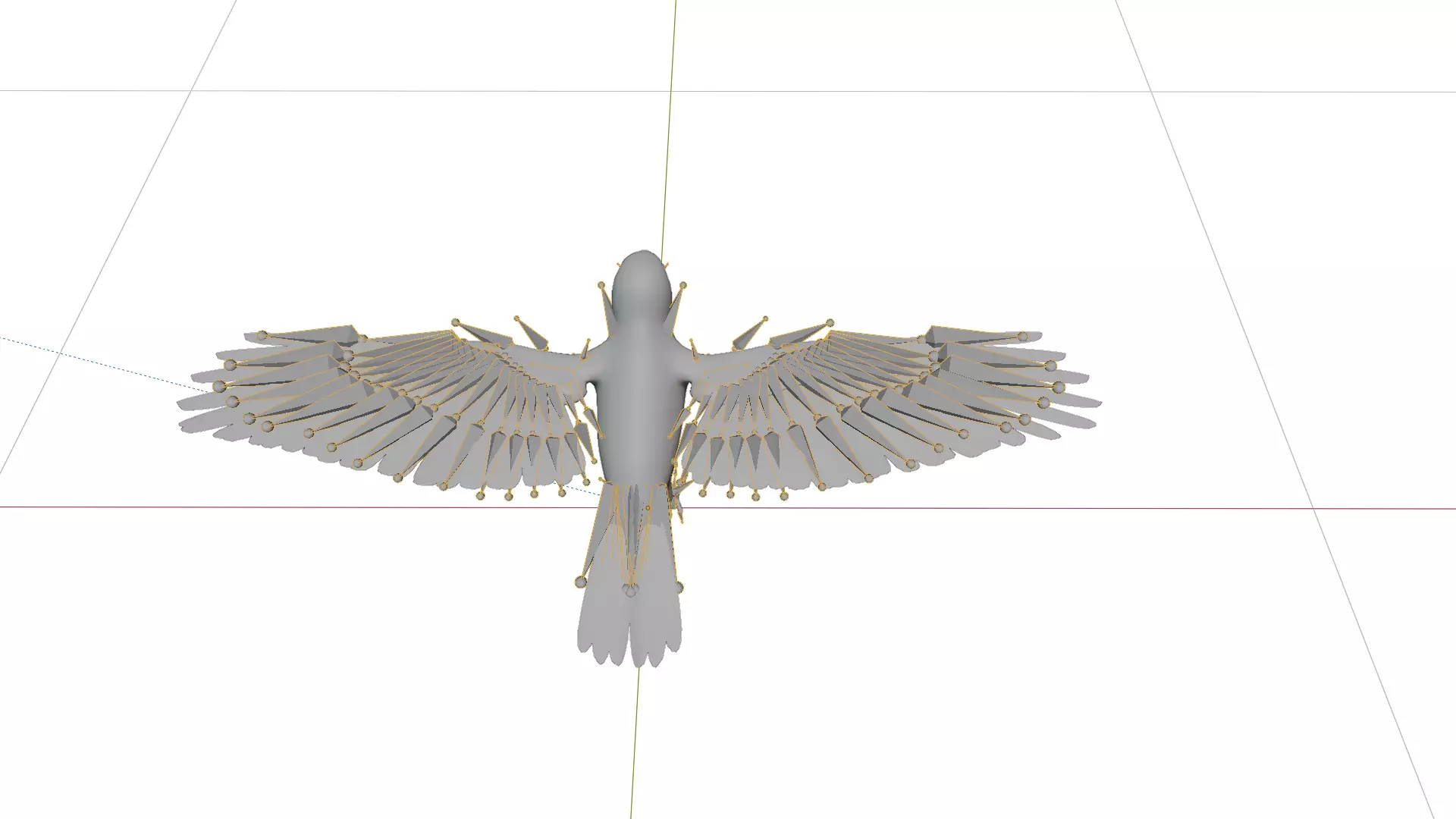 Asian Golden Weaver Bird Low-poly 3D model_14