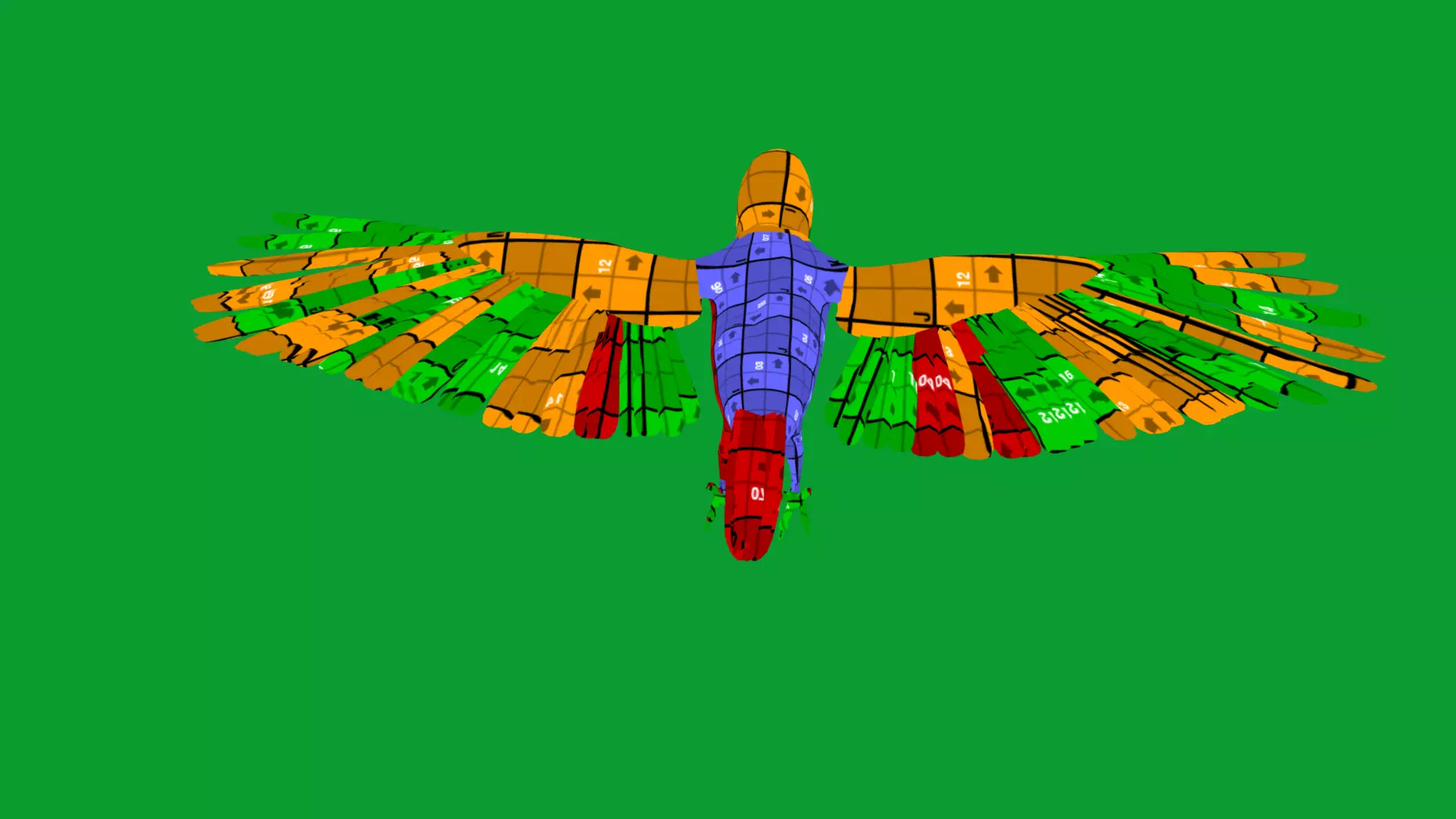 Asian Golden Weaver Bird Low-poly 3D model_50