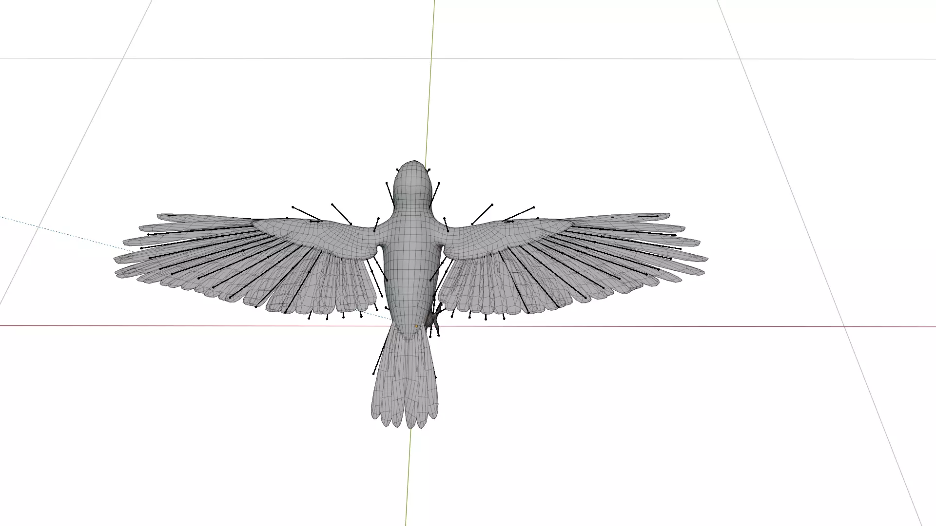 Asian Golden Weaver Bird Low-poly 3D model_15