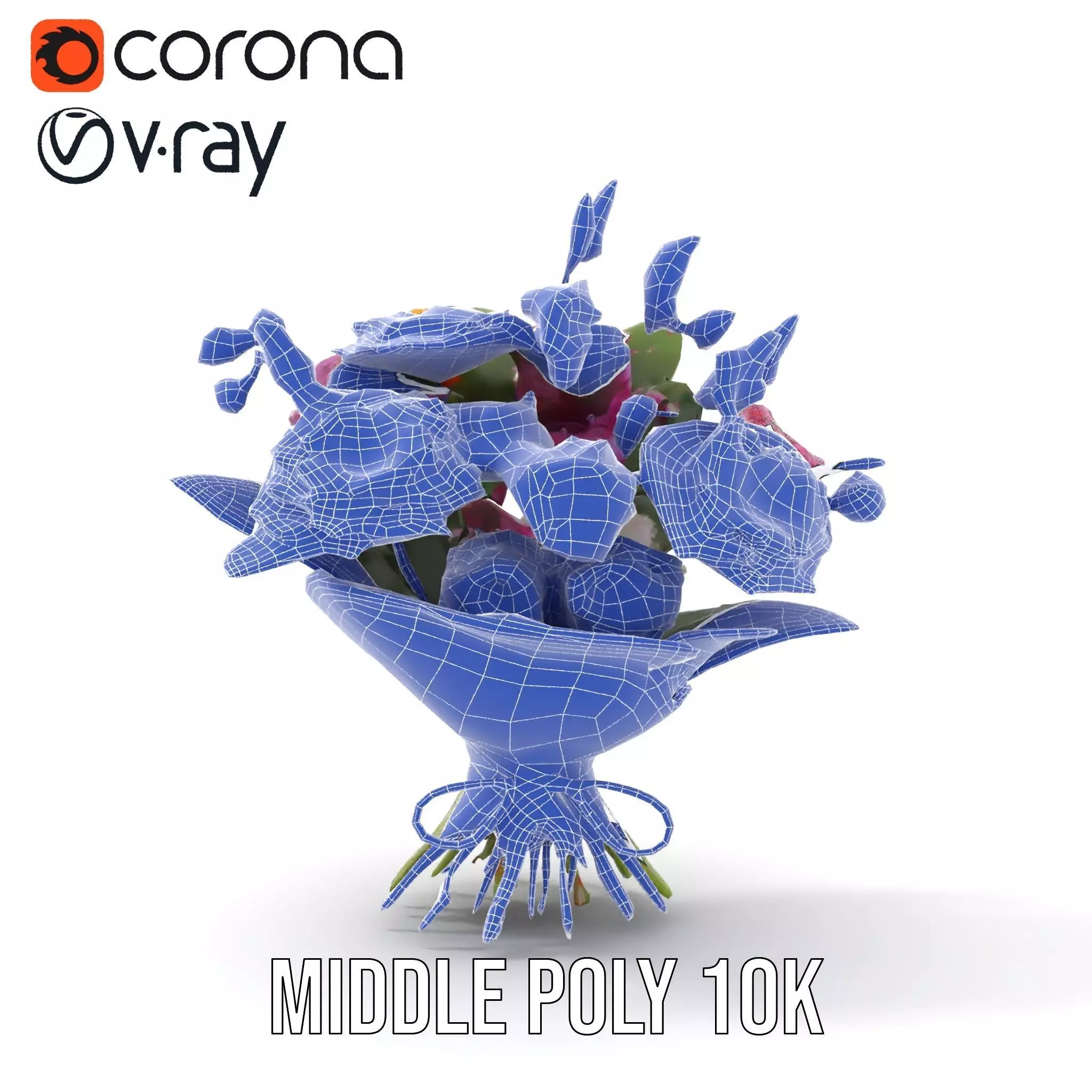 Vibrant Floral Bouquet model pack Low-poly 3D model_27
