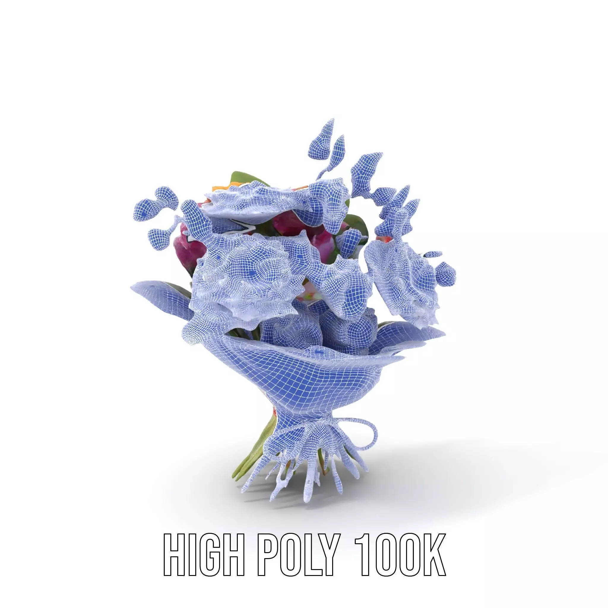 Vibrant Floral Bouquet model pack Low-poly 3D model_5