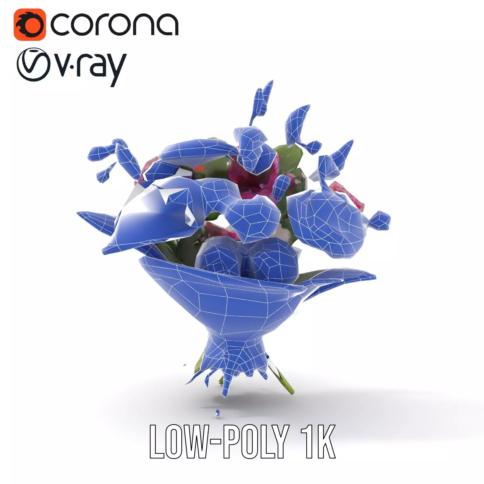 Vibrant Floral Bouquet model pack Low-poly 3D model_28
