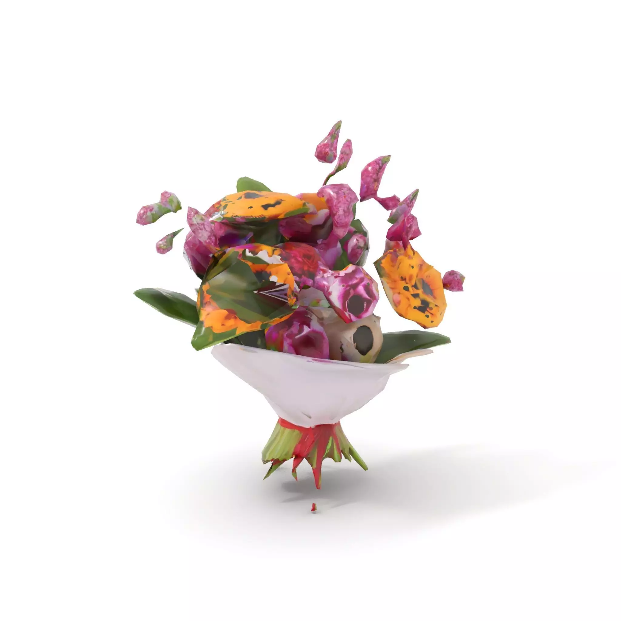 Vibrant Floral Bouquet model pack Low-poly 3D model_8