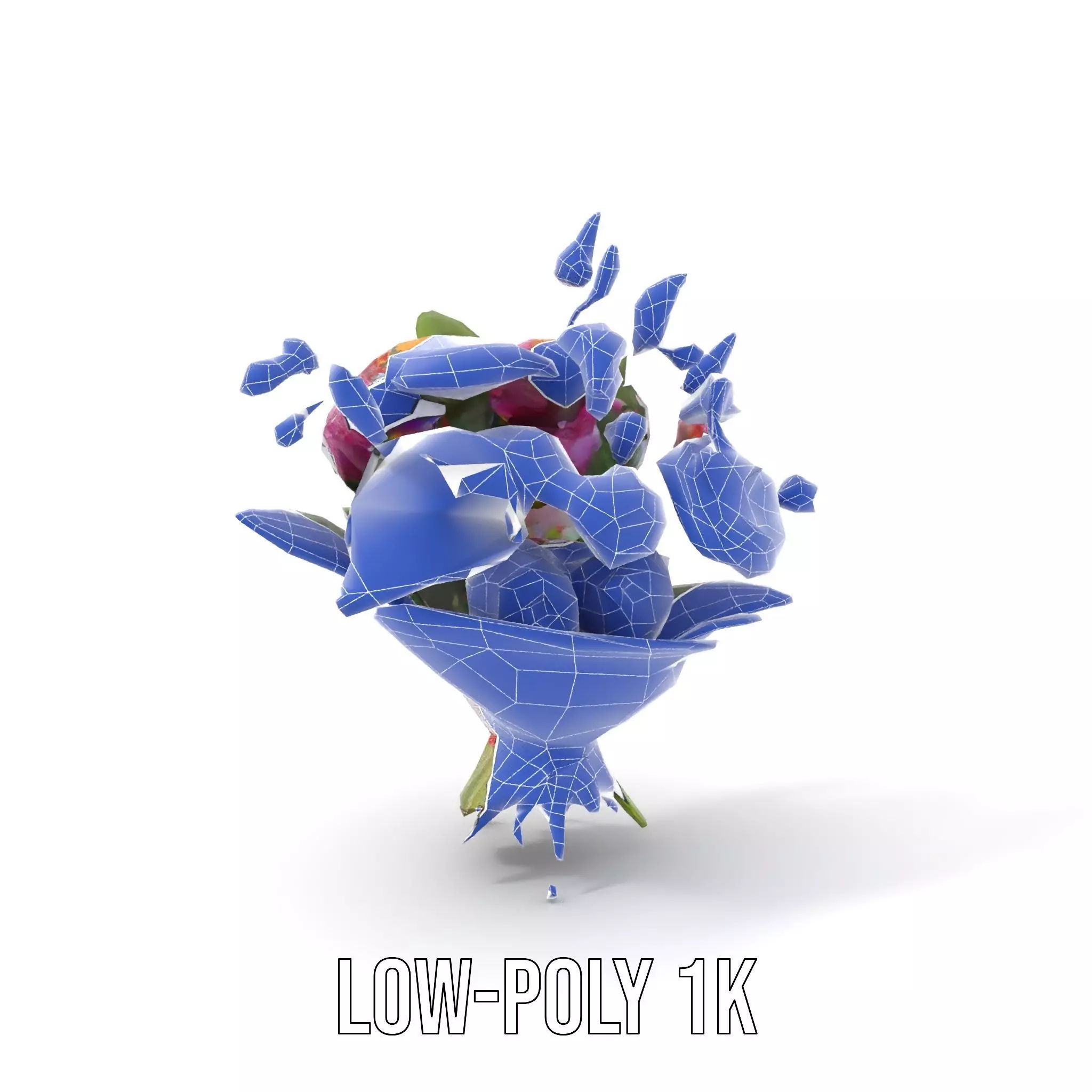 Vibrant Floral Bouquet model pack Low-poly 3D model_23