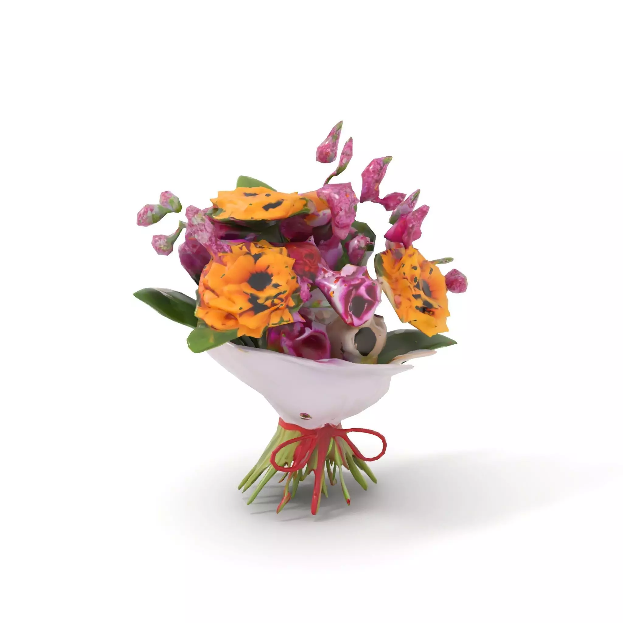 Vibrant Floral Bouquet model pack Low-poly 3D model_17