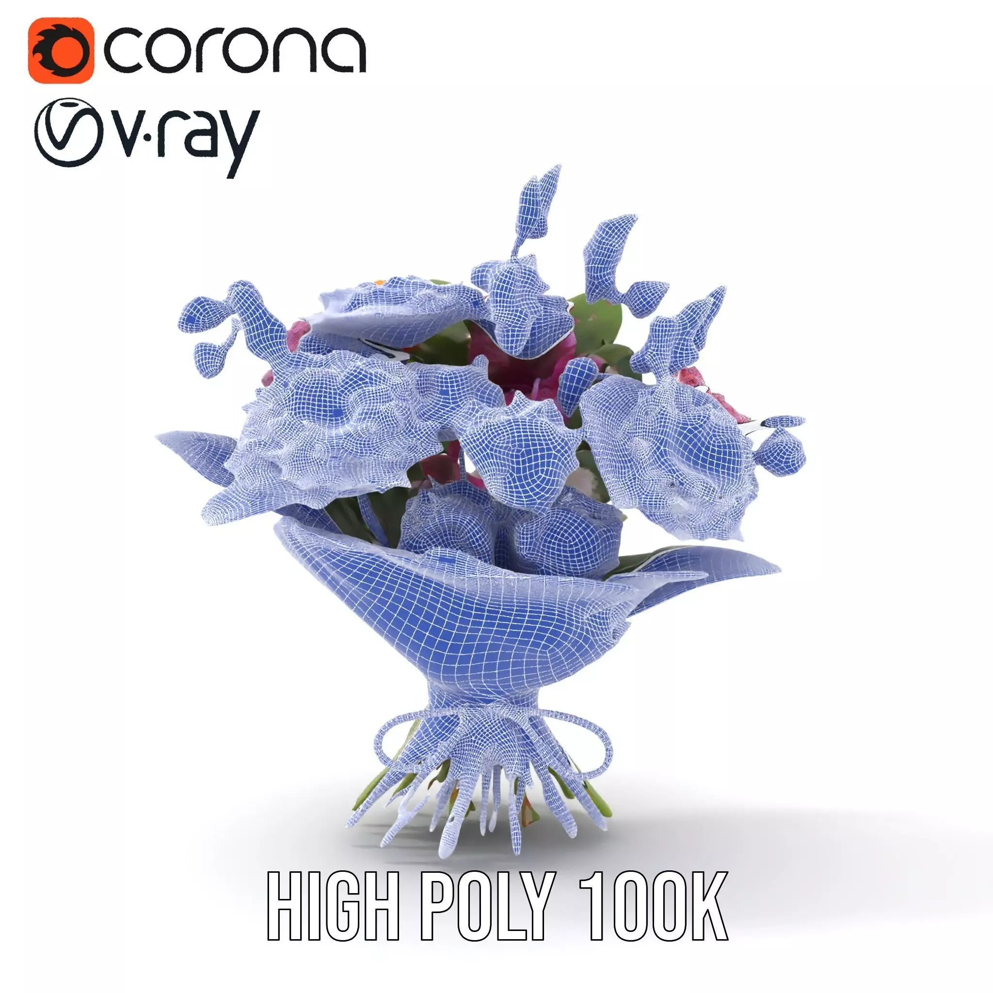 Vibrant Floral Bouquet model pack Low-poly 3D model_29