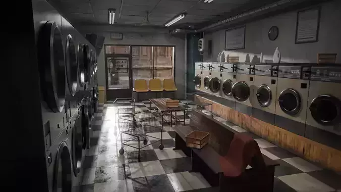 Laundromat 3D model