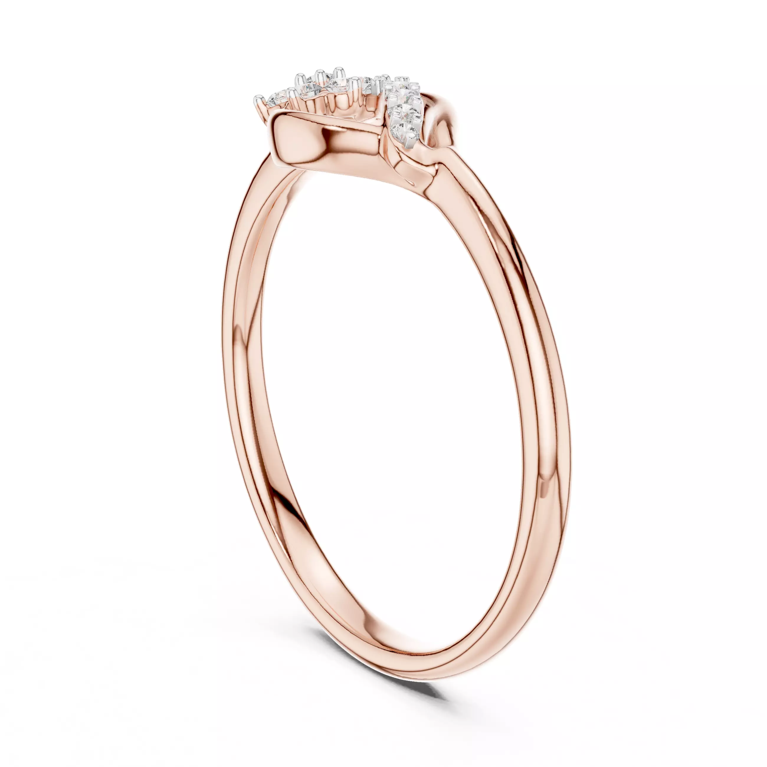Round Cut Diamond Pear Shape Engagement Ring 3DM STL Video 3D print model_3