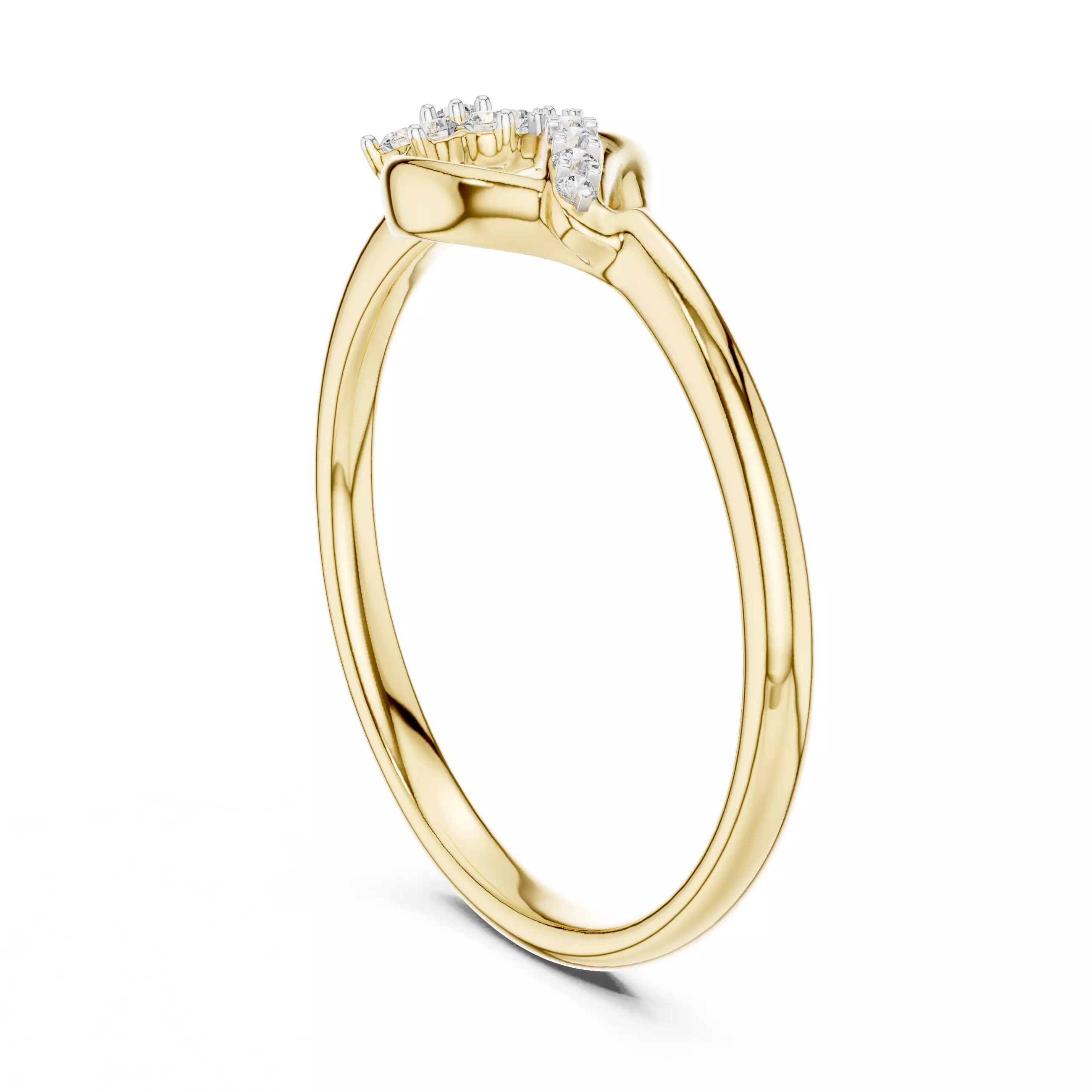 Round Cut Diamond Pear Shape Engagement Ring 3DM STL Video 3D print model_6
