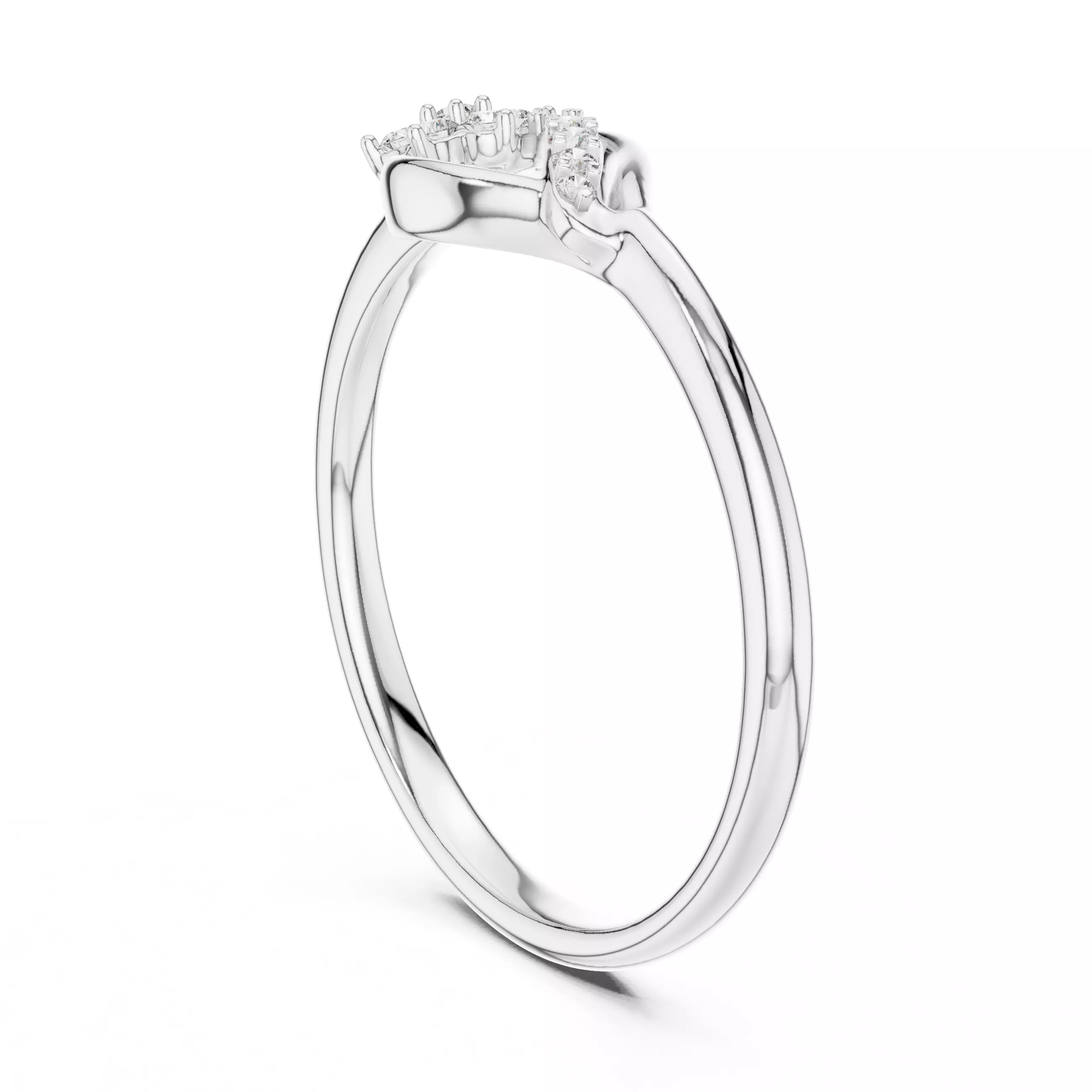 Round Cut Diamond Pear Shape Engagement Ring 3DM STL Video 3D print model_9