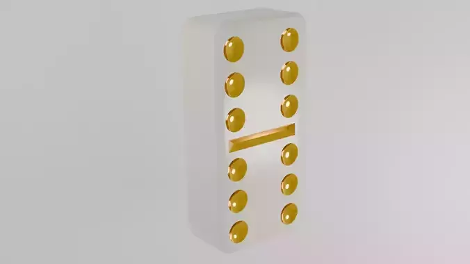 Ivory and Gold domino piece 28